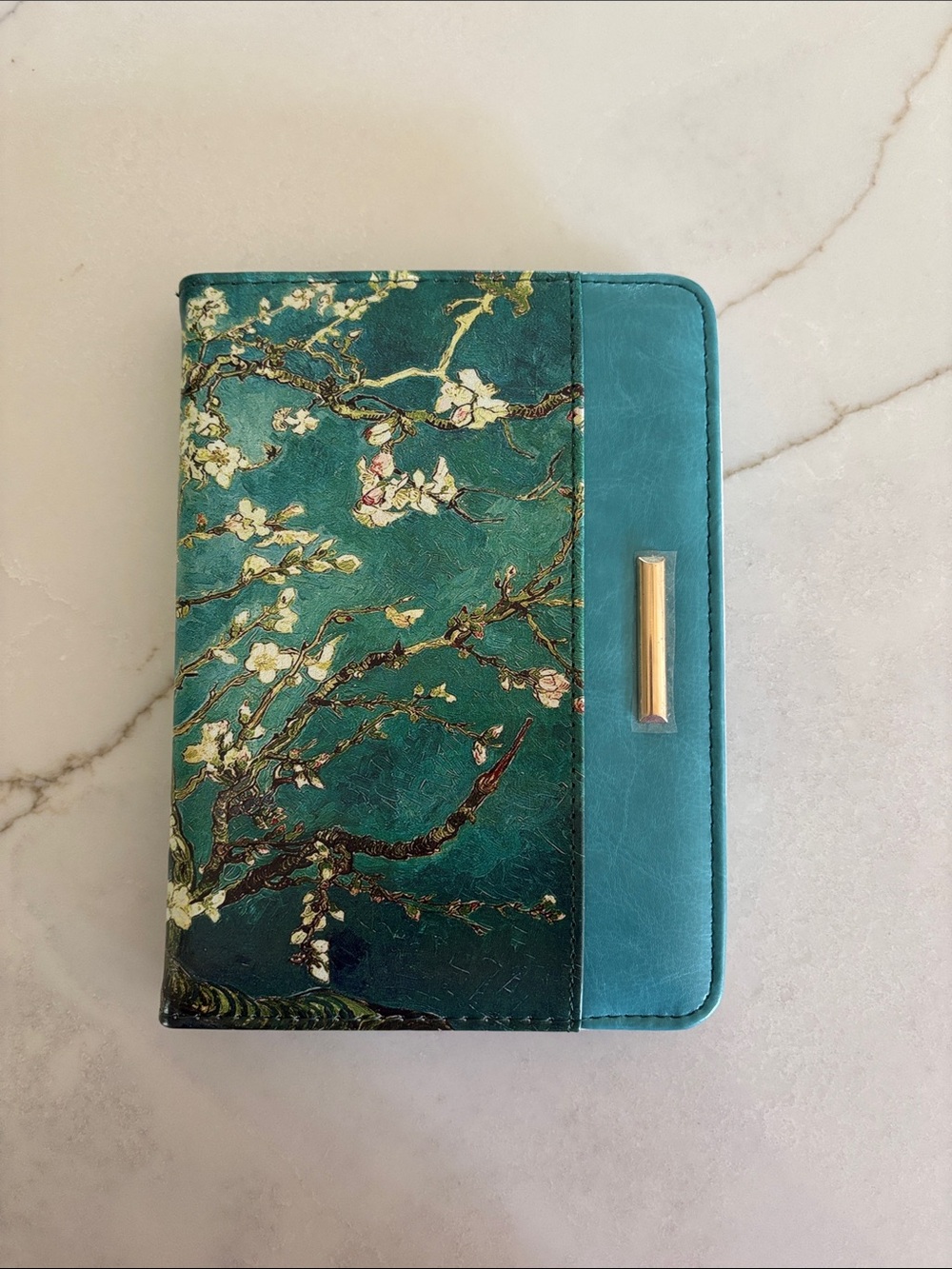 3/$20. Teal Floral Faux Leather Kindle  Cover